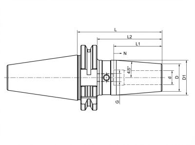 SK30-SF03-80 термоусадочный патрон SK 4.5°