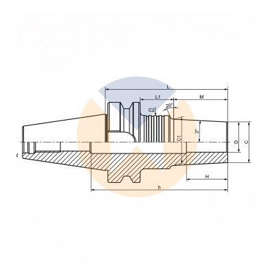 BT30-SFA3-60-M22 термоусадочный патрон BT, форма C