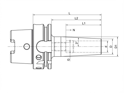 HSK50A-SFS03-90 термоусадочный патрон HSK 3°
