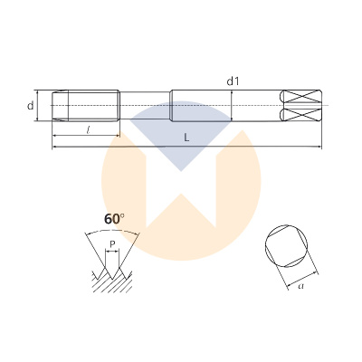 Метчик машинный T-JIS HSS 105/4 M2x0.4 J652000