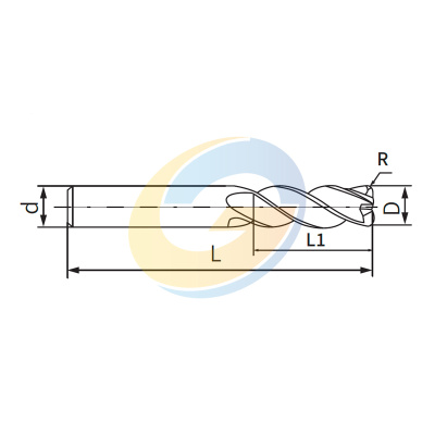 D14*70*D14*150L Z4 фреза концевая Flat твердосплавная GREWIN HRC55