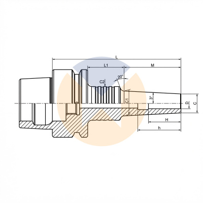 HSK32E-SFA3-50-M22 термоусадочный патрон HSK, форма C